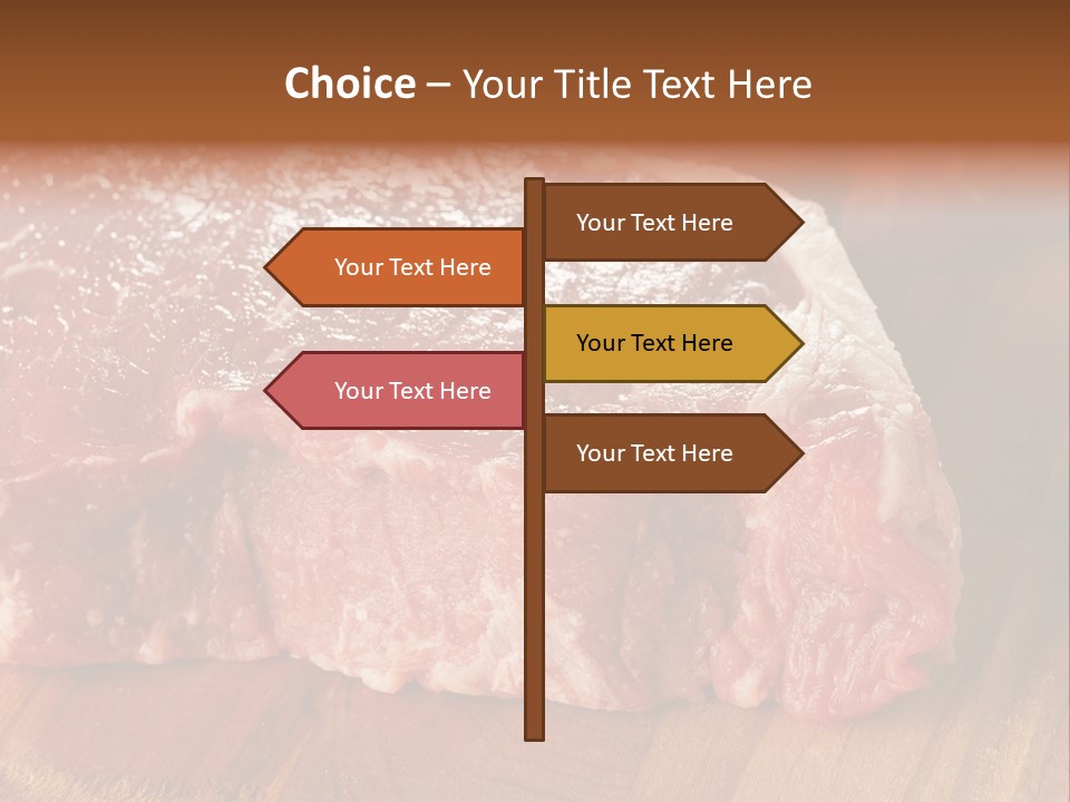 Uncooked Bloody Cut PowerPoint Template