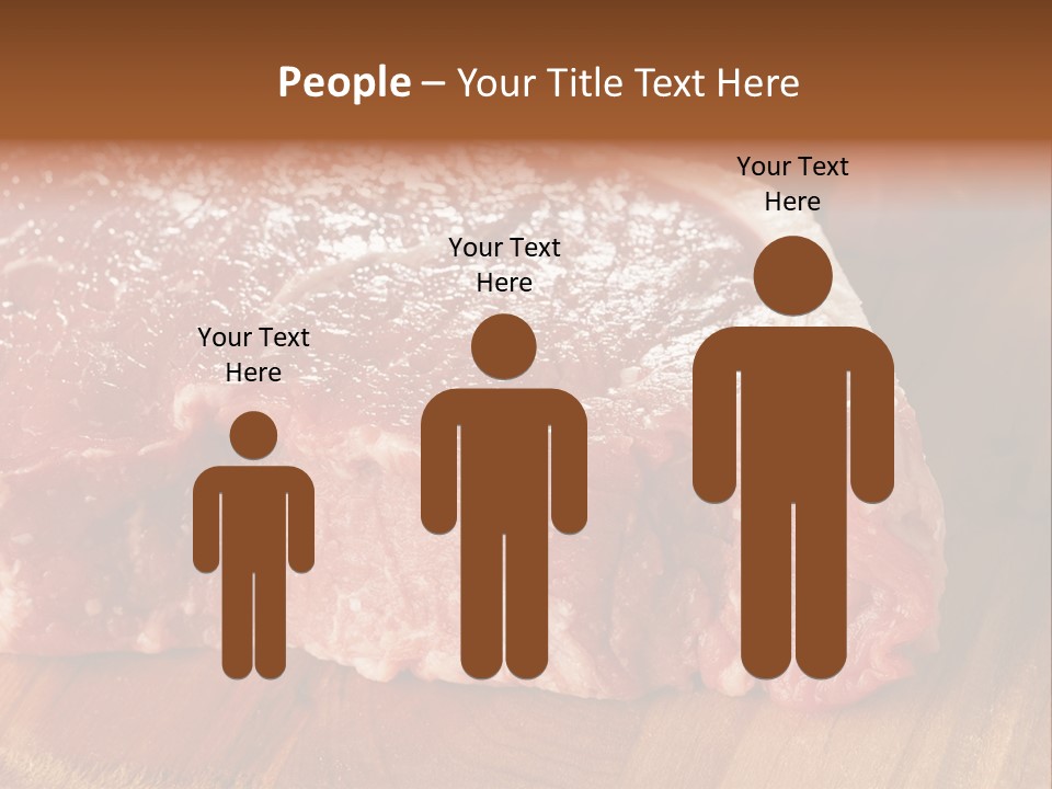 Uncooked Bloody Cut PowerPoint Template