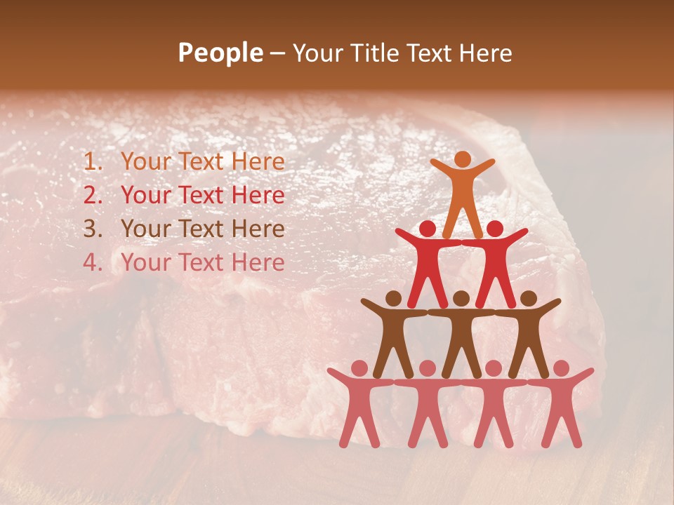 Uncooked Bloody Cut PowerPoint Template