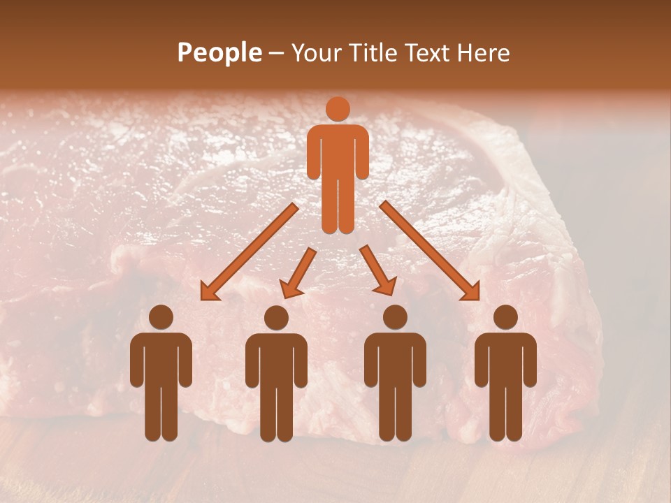 Uncooked Bloody Cut PowerPoint Template