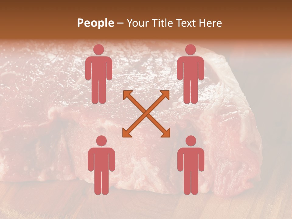 Uncooked Bloody Cut PowerPoint Template