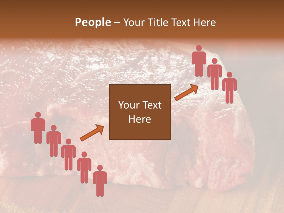 Uncooked Bloody Cut PowerPoint Template