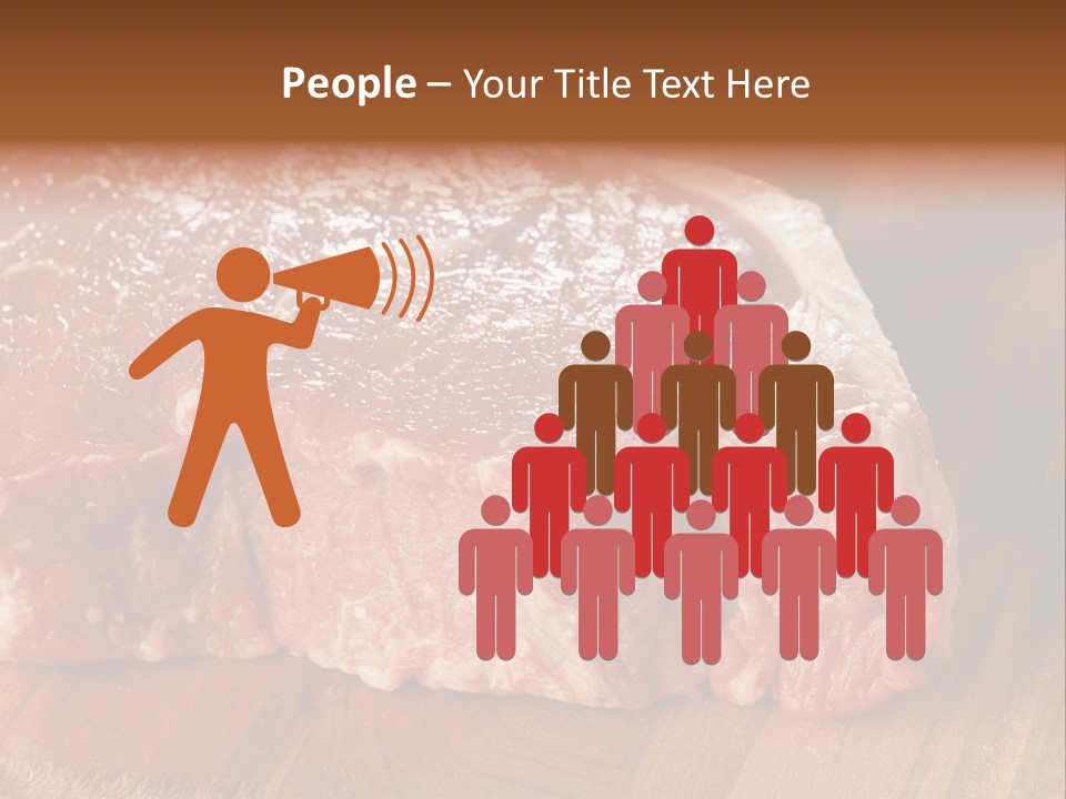 Uncooked Bloody Cut PowerPoint Template