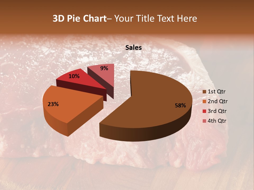 Uncooked Bloody Cut PowerPoint Template