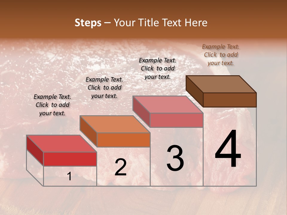 Uncooked Bloody Cut PowerPoint Template