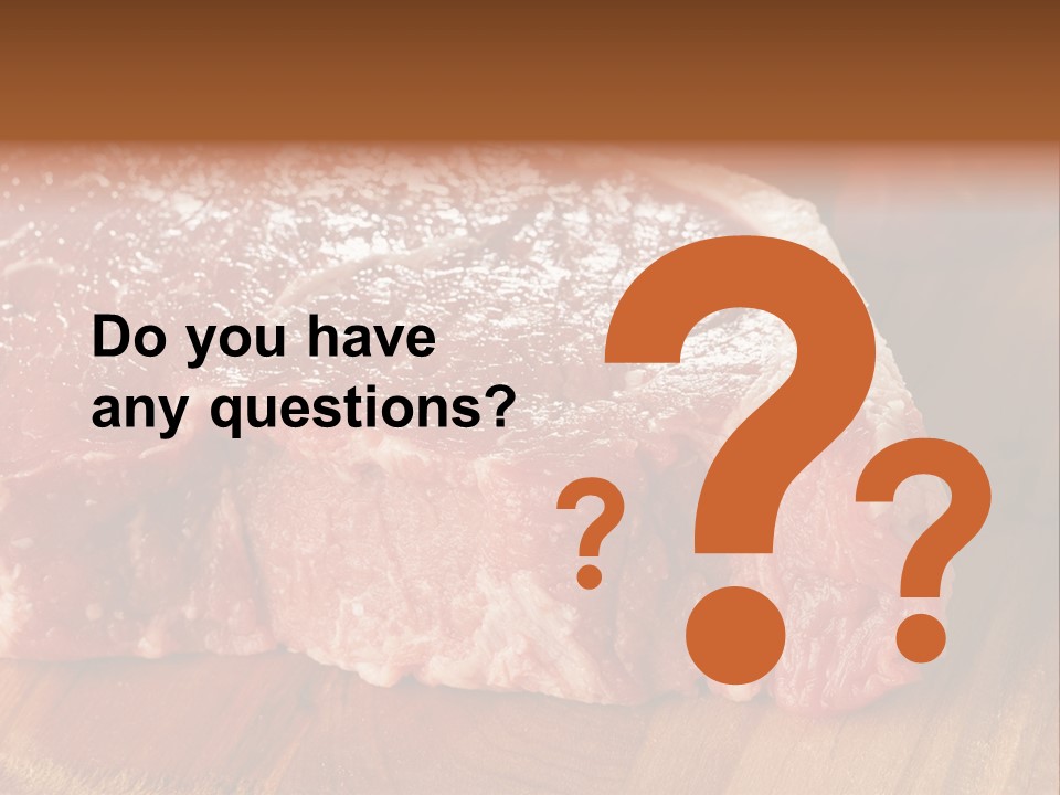 Uncooked Bloody Cut PowerPoint Template