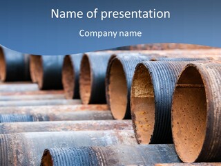 Water Grey Corrosion PowerPoint Template