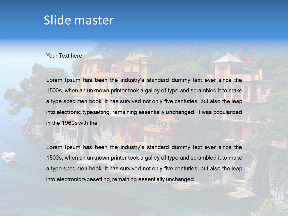 Vacation Beach House Tuscan Villa PowerPoint Template