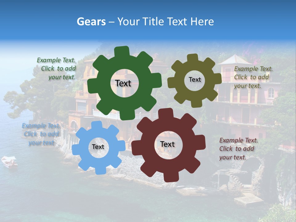 Vacation Beach House Tuscan Villa PowerPoint Template