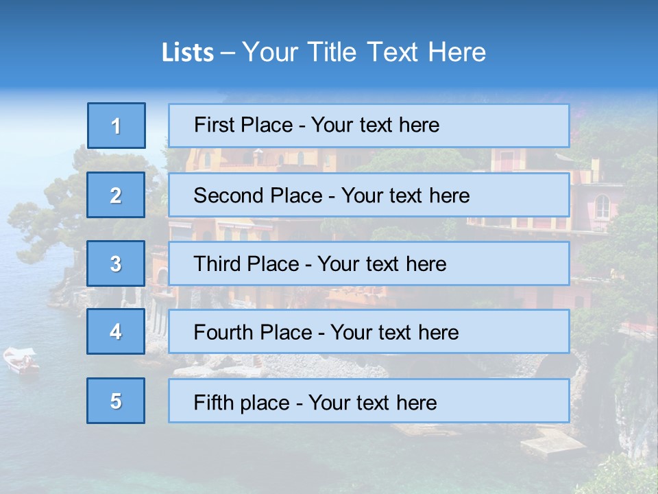 Vacation Beach House Tuscan Villa PowerPoint Template