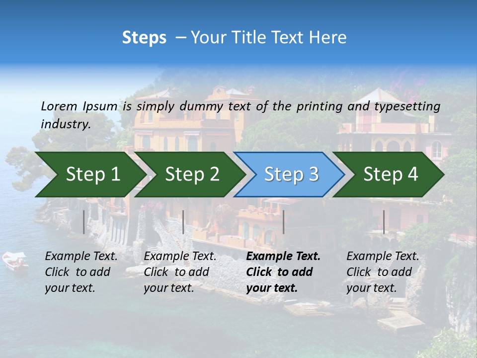 Vacation Beach House Tuscan Villa PowerPoint Template