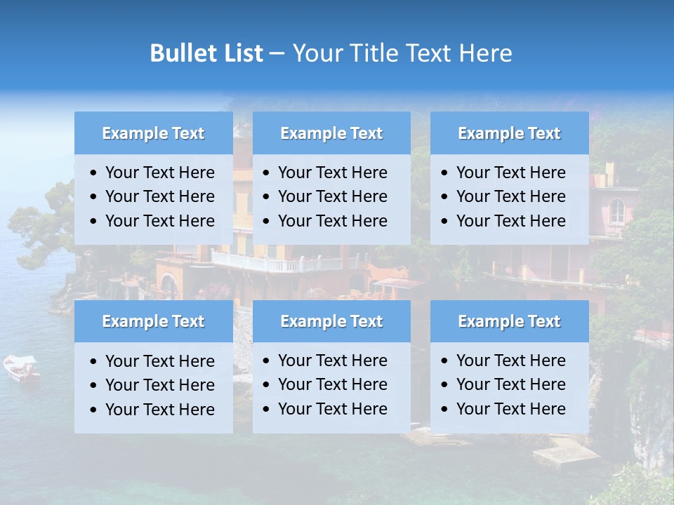 Vacation Beach House Tuscan Villa PowerPoint Template