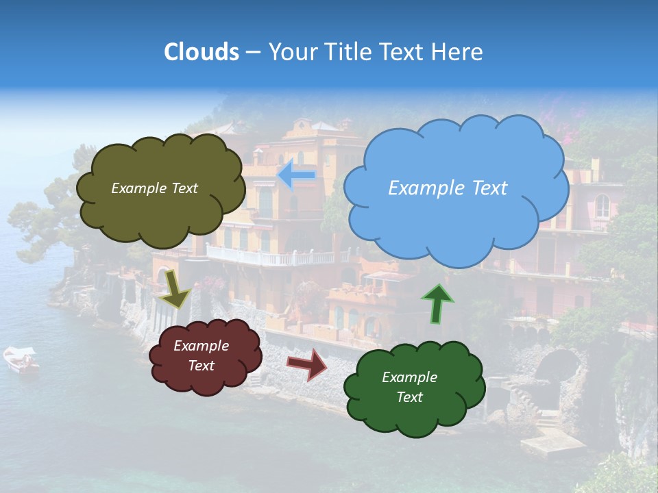 Vacation Beach House Tuscan Villa PowerPoint Template