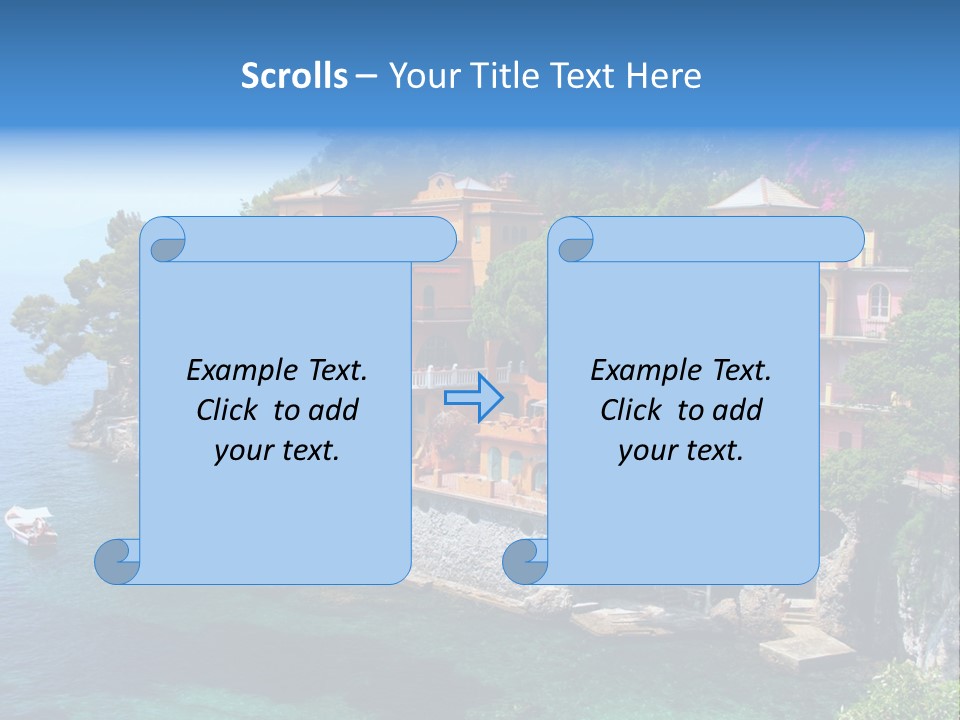 Vacation Beach House Tuscan Villa PowerPoint Template