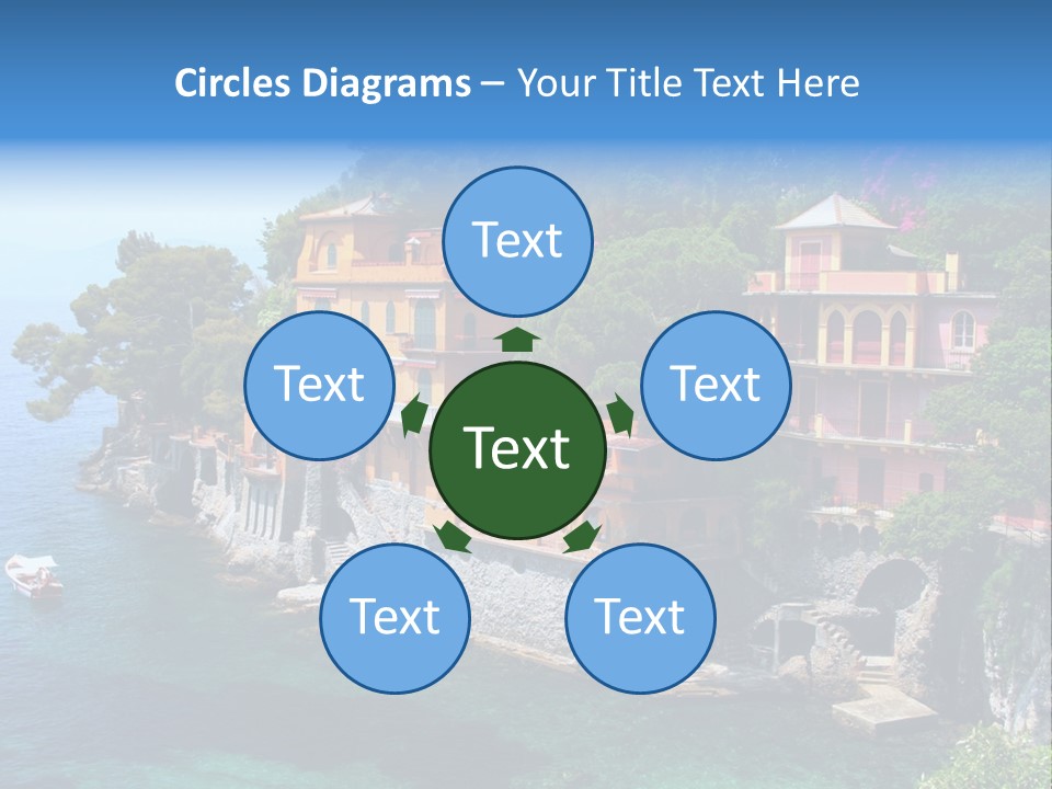 Vacation Beach House Tuscan Villa PowerPoint Template