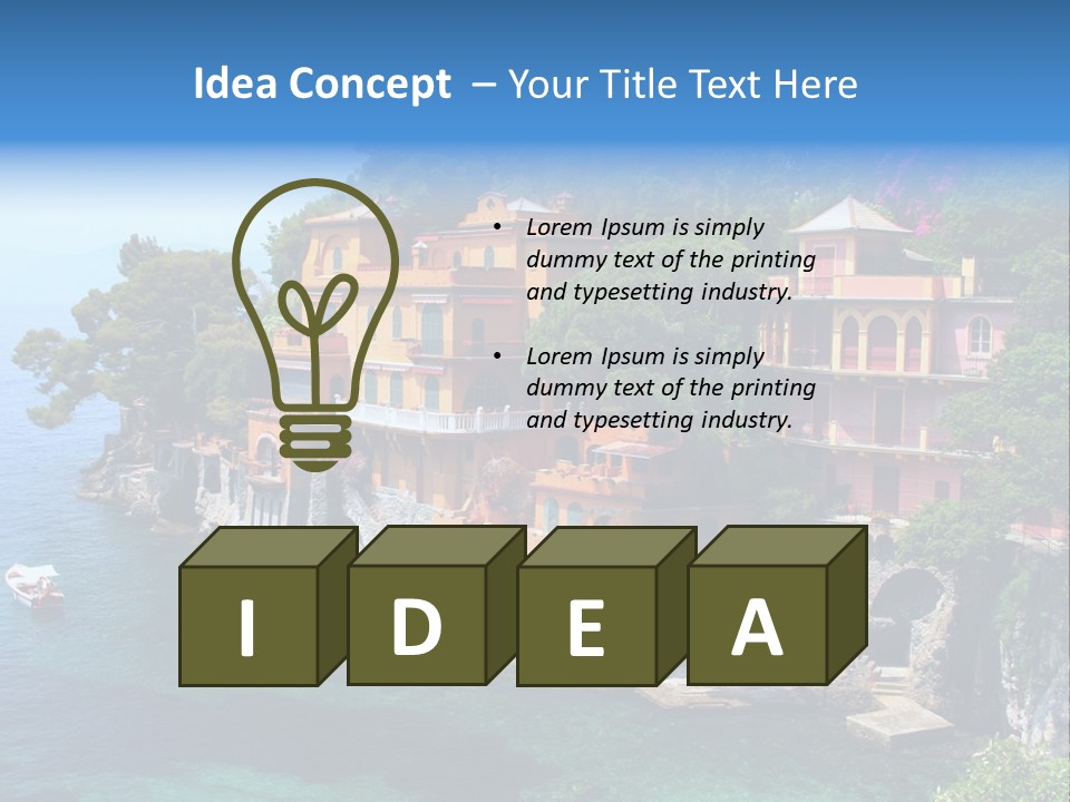 Vacation Beach House Tuscan Villa PowerPoint Template