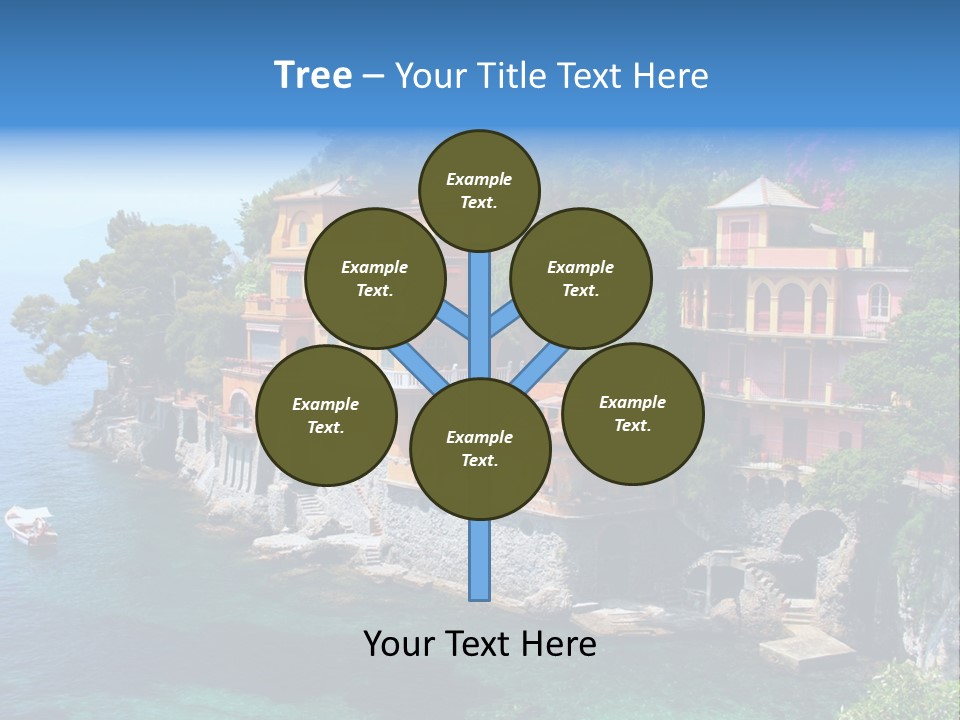 Vacation Beach House Tuscan Villa PowerPoint Template