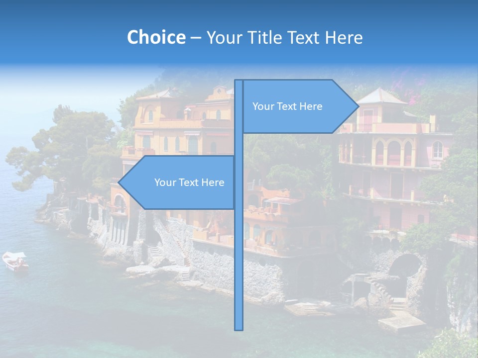 Vacation Beach House Tuscan Villa PowerPoint Template