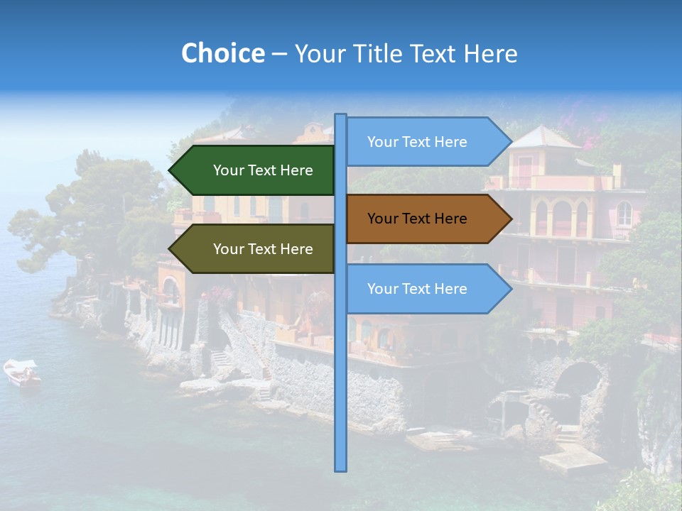 Vacation Beach House Tuscan Villa PowerPoint Template