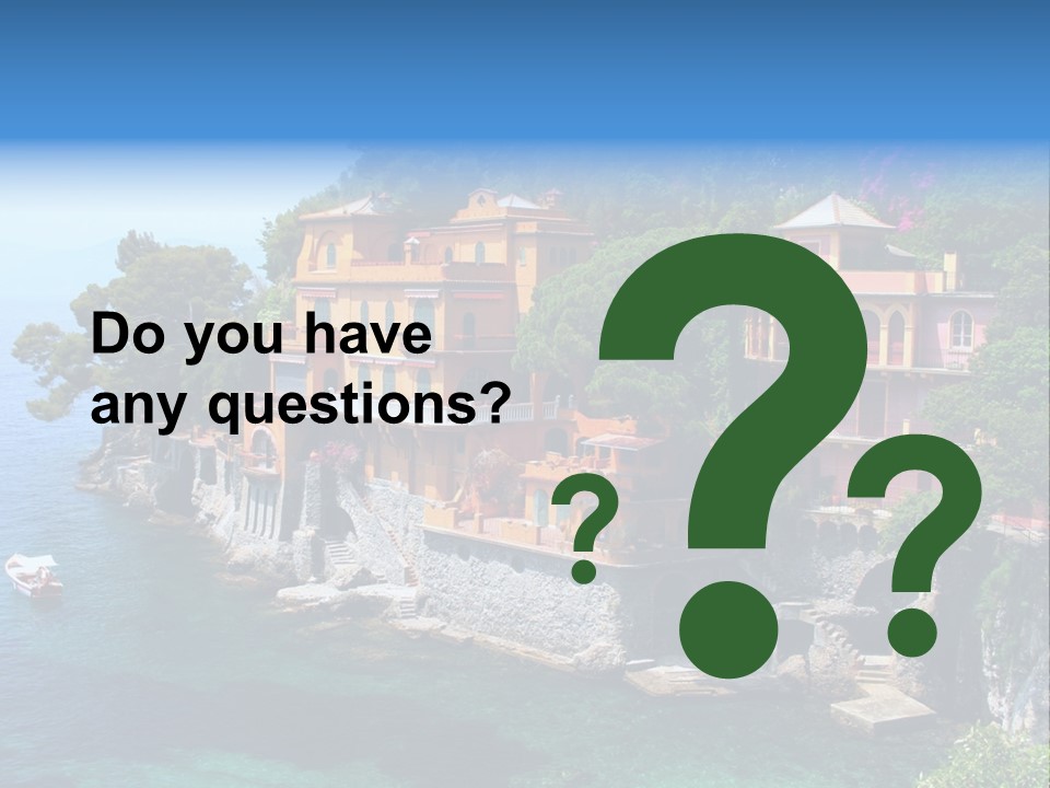 Vacation Beach House Tuscan Villa PowerPoint Template