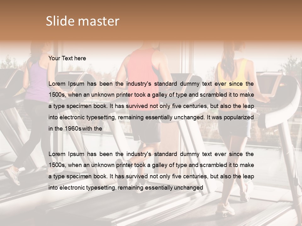 Female Person Group PowerPoint Template