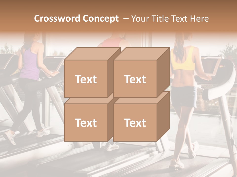 Female Person Group PowerPoint Template