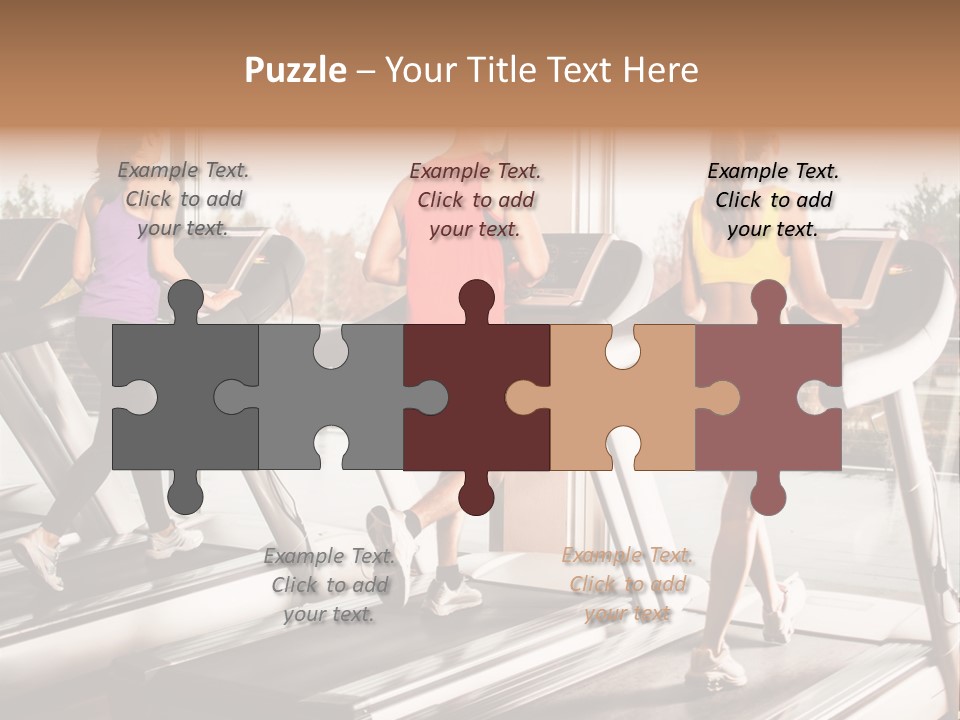 Female Person Group PowerPoint Template