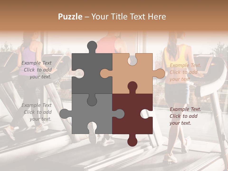 Female Person Group PowerPoint Template