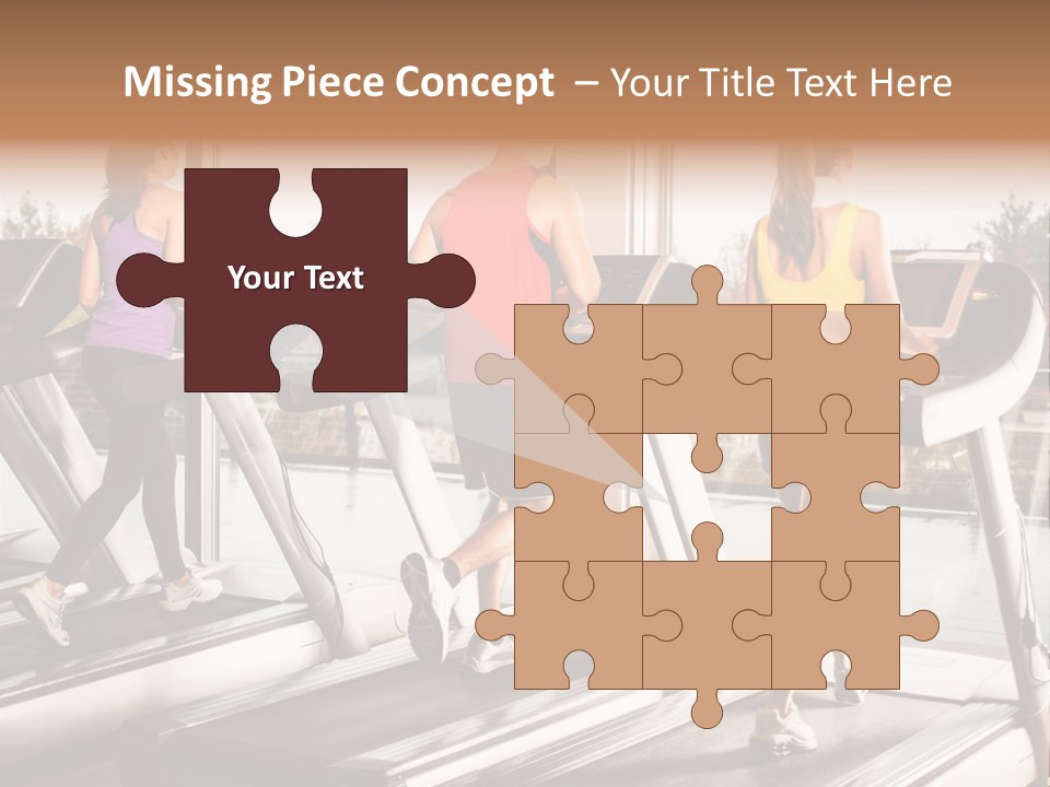 Female Person Group PowerPoint Template