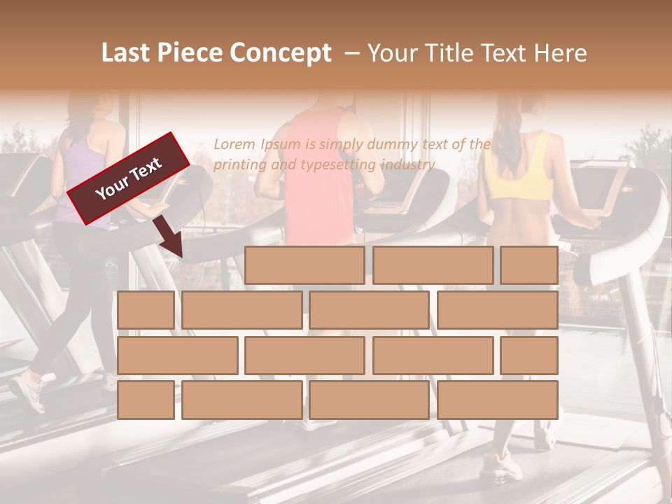 Female Person Group PowerPoint Template