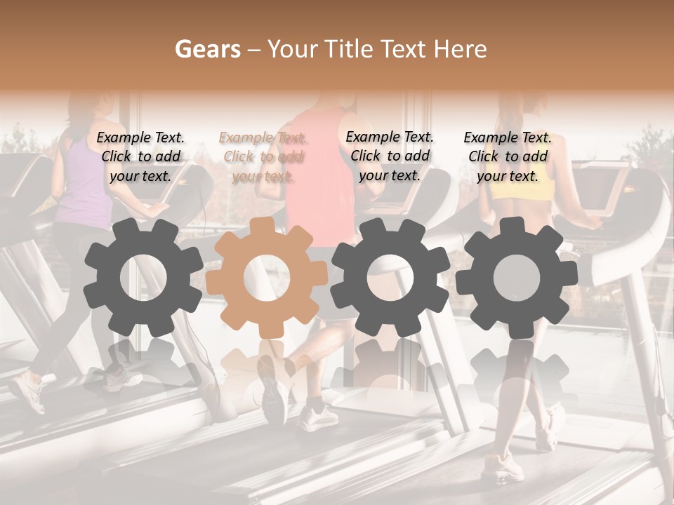 Female Person Group PowerPoint Template