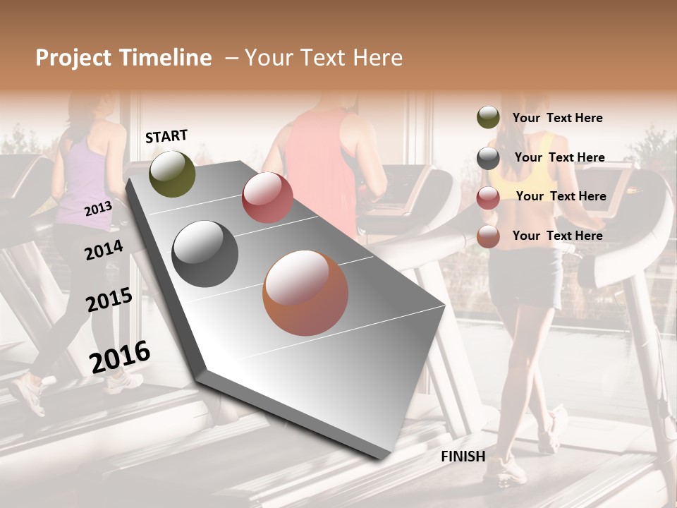 Female Person Group PowerPoint Template