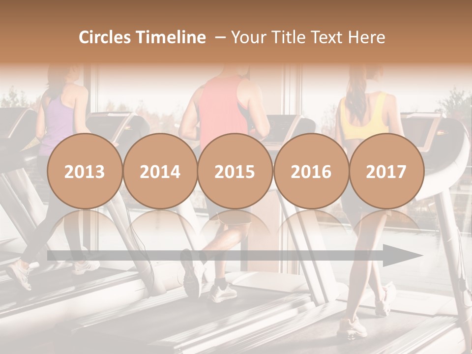 Female Person Group PowerPoint Template