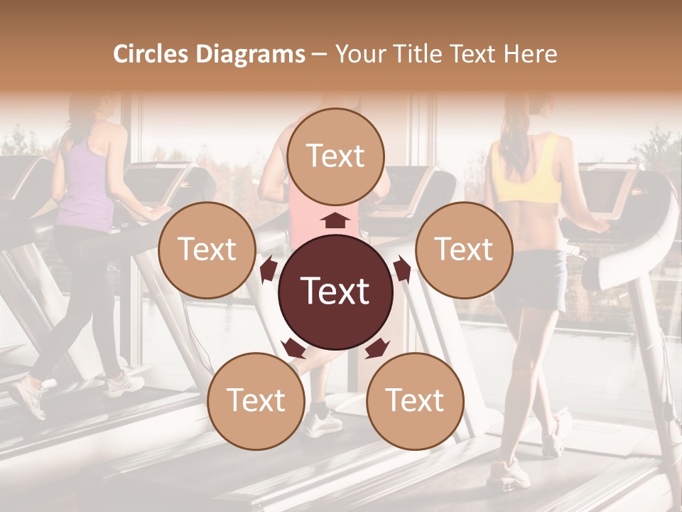 Female Person Group PowerPoint Template