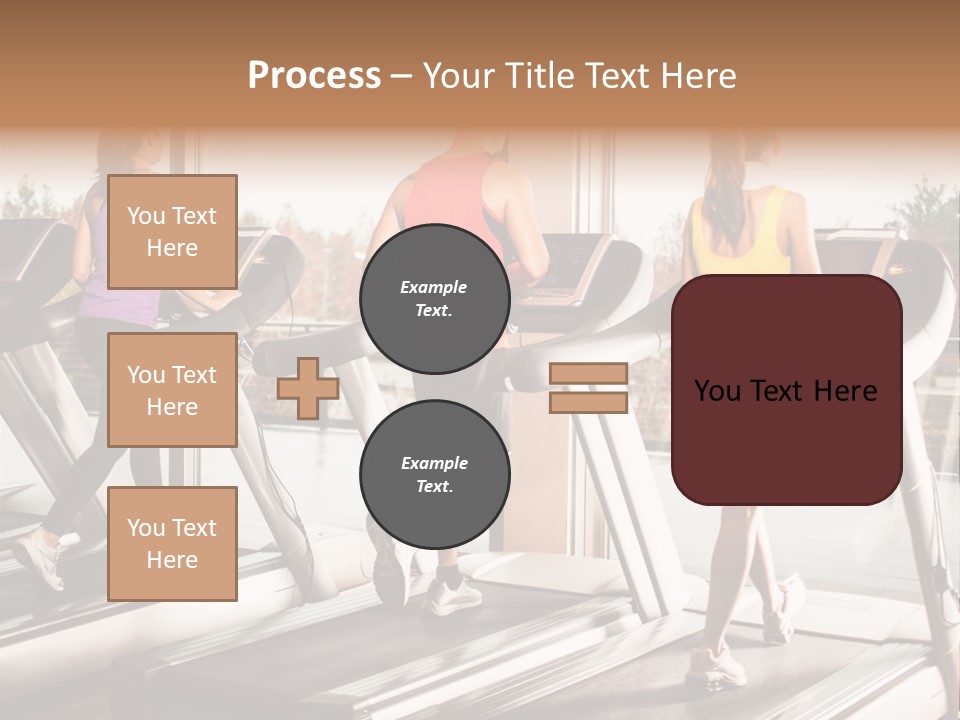 Female Person Group PowerPoint Template