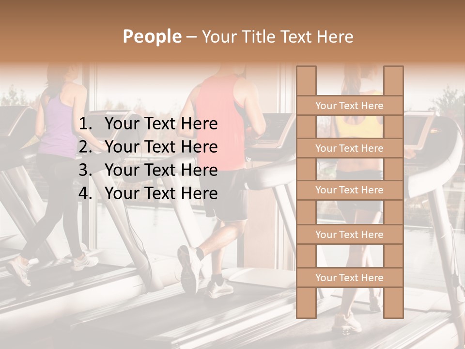 Female Person Group PowerPoint Template