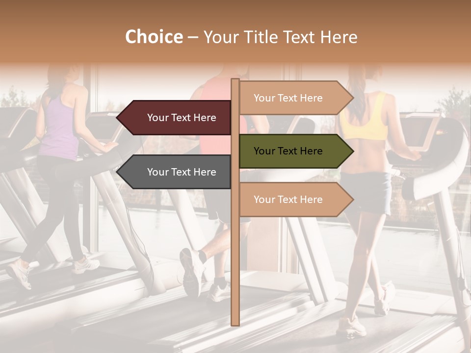 Female Person Group PowerPoint Template