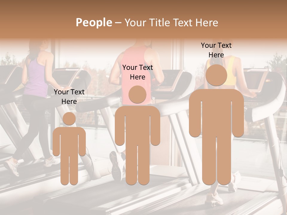 Female Person Group PowerPoint Template