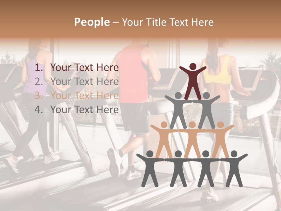 Female Person Group PowerPoint Template