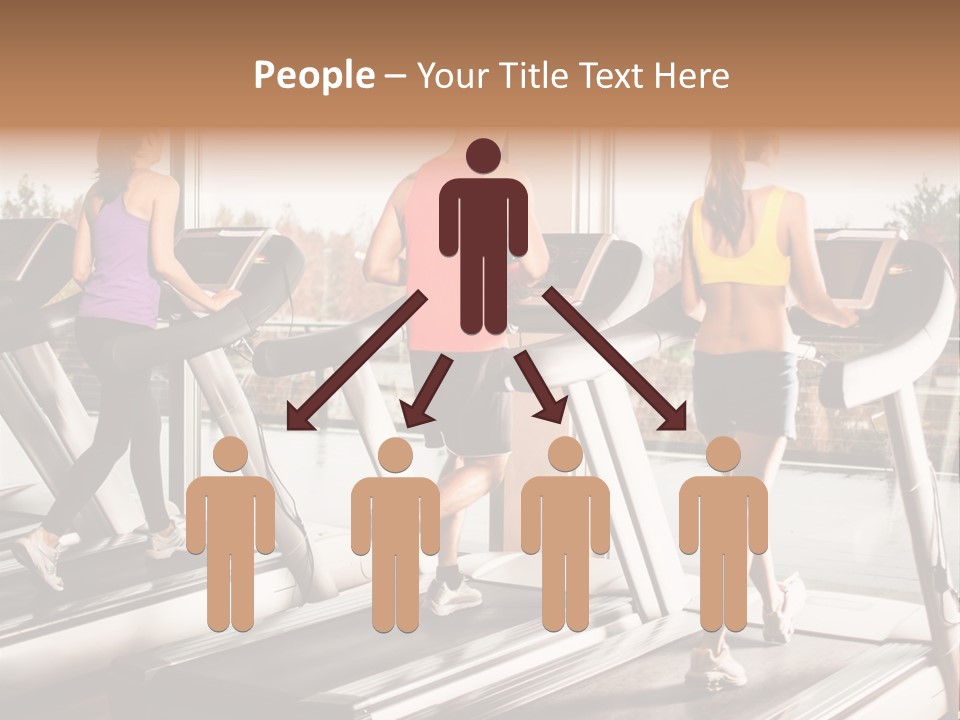 Female Person Group PowerPoint Template