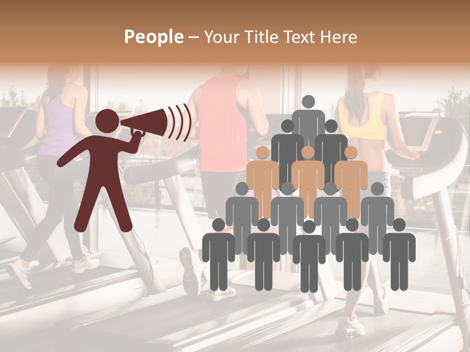 Female Person Group PowerPoint Template