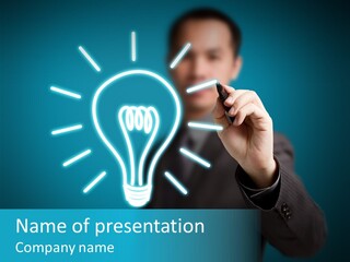 Education Hand Electric PowerPoint Template