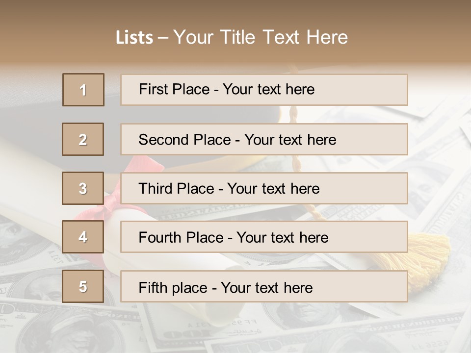 Savings Occupation Dreams PowerPoint Template