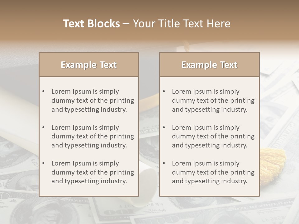 Savings Occupation Dreams PowerPoint Template
