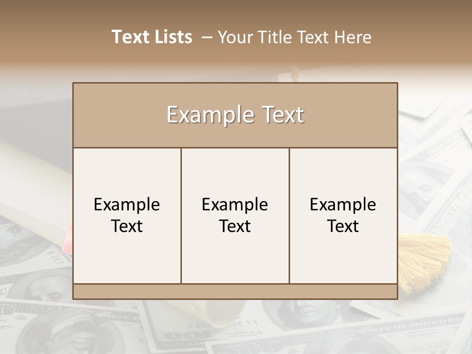 Savings Occupation Dreams PowerPoint Template