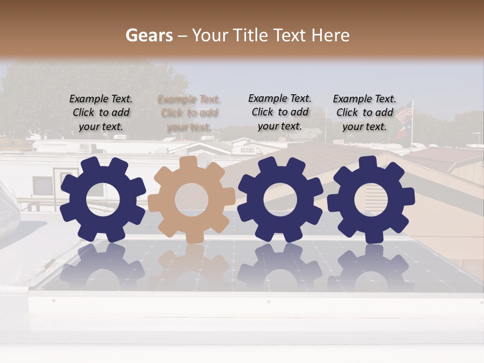 A Solar Panel On The Roof Of A House PowerPoint Template