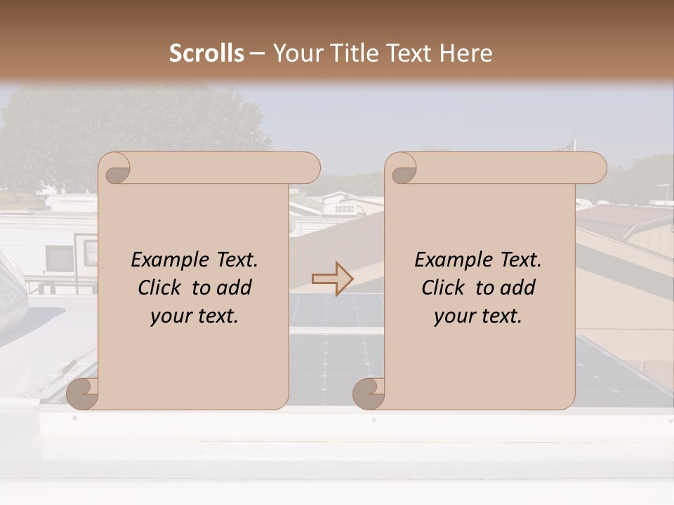 A Solar Panel On The Roof Of A House PowerPoint Template