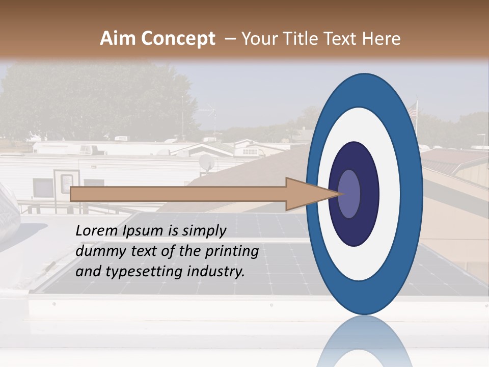 A Solar Panel On The Roof Of A House PowerPoint Template