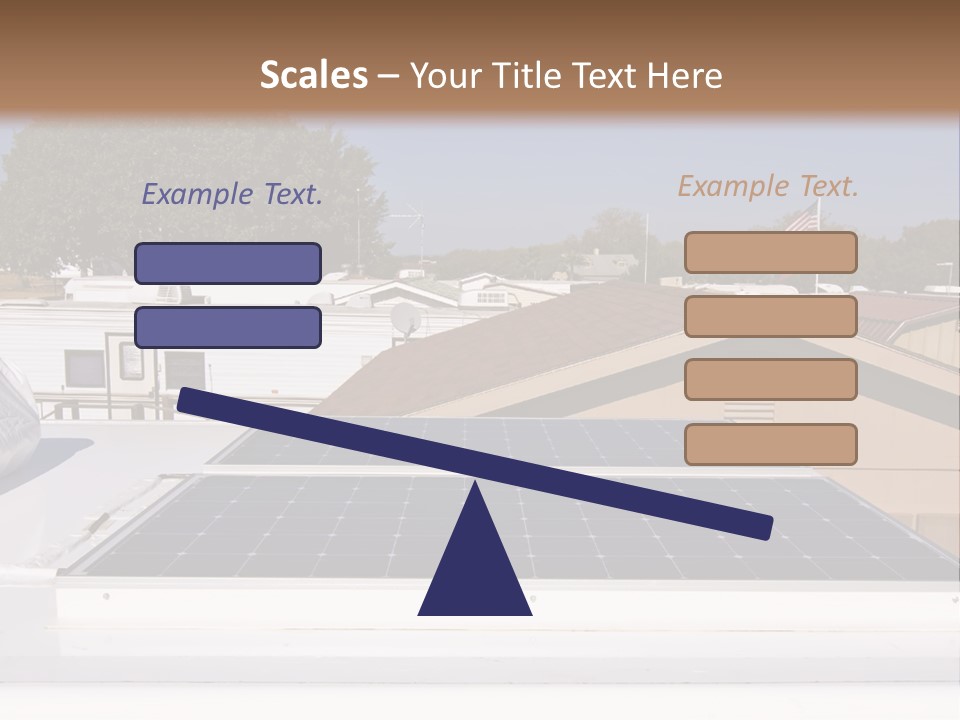 A Solar Panel On The Roof Of A House PowerPoint Template