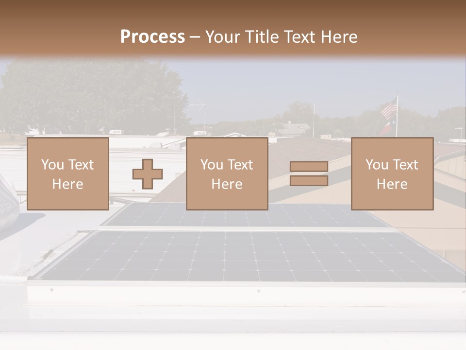 A Solar Panel On The Roof Of A House PowerPoint Template